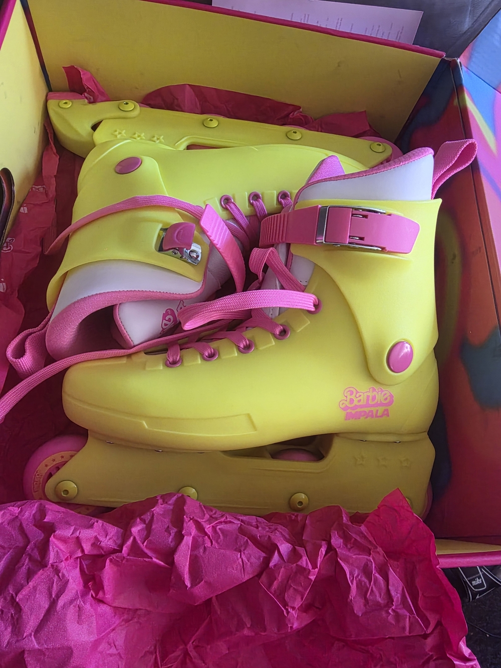 Barbie Edition Yellow and Pink Roller Skates